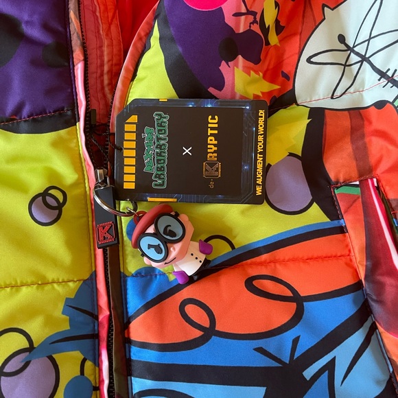 NWT s small dexters laboratory dekryptic puffer jacket coat mandark dee dee mens - Picture 6 of 11